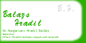 balazs hradil business card